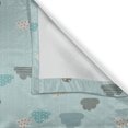 thumbnail image 4 of Ambesonne Blue Sky Valance Pack of 2, Polka Dots Stripes Rain, 42"X12", Seafoam Multicolor, 4 of 5