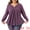 Purple, variant on DARING DIVA Women's Plus Tops Notched Neck Front Pleated T-Shirt Blouses 1X Dark Green
