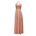 thumbnail image 2 of DailyTrove Women's Pastel High-Slit Mermaid Gown - Polyester Formal Bridal & Evening Dress, Flattering for Weddings, 2 of 6