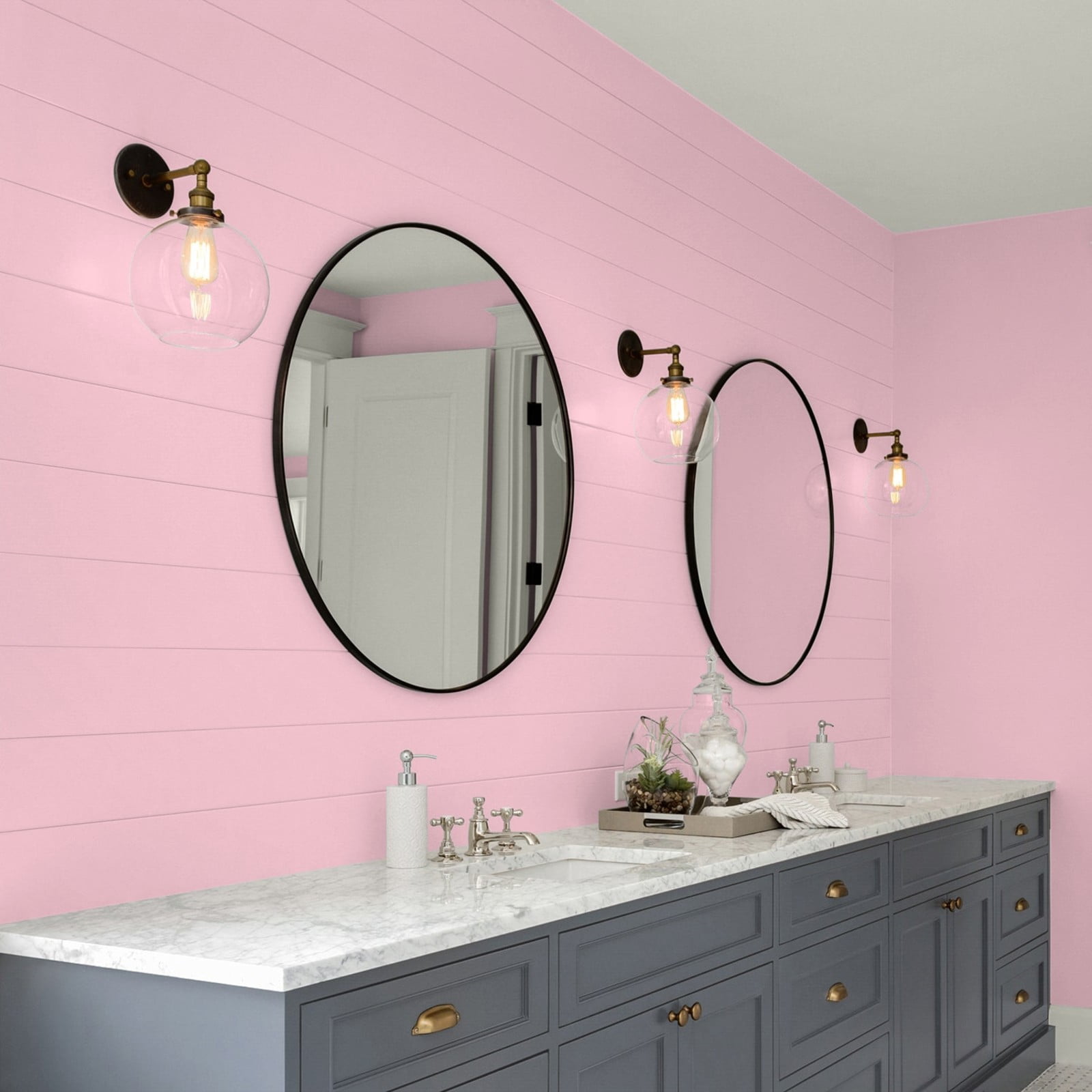 Glidden Glidden Kitchen Bath and Laundry Rose Melody / Pink, Eggshell Interior Paint with Primer, 1 Gallon