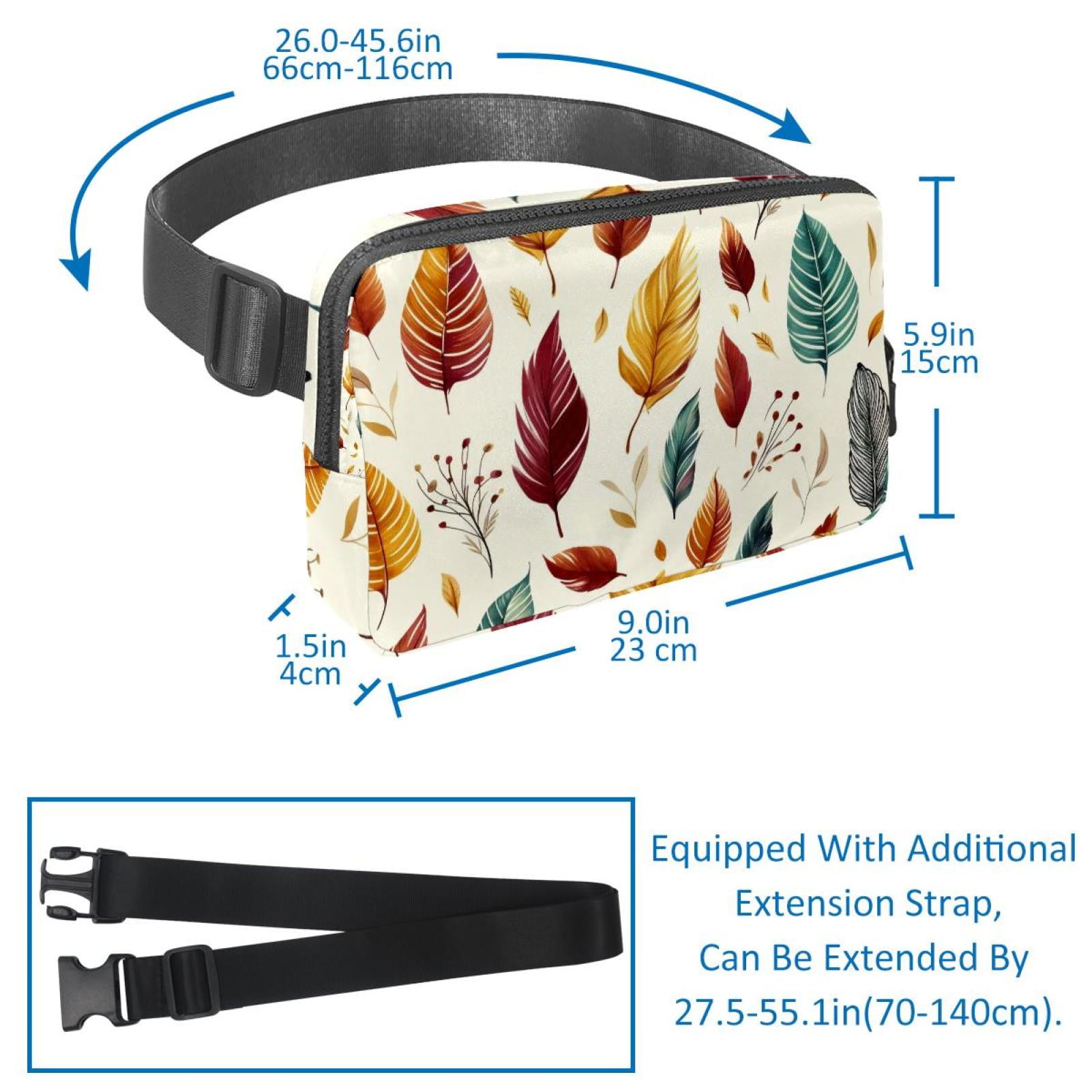 Thanksgiving leaves Adjustable Lightweight Waist Bag Crossbody Fanny Pack with Extension Strap for Men and Women