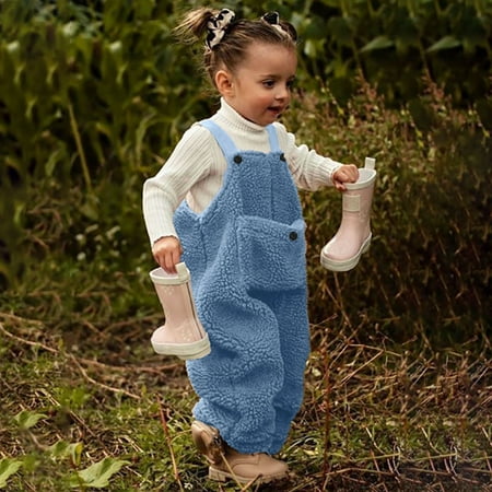 

Girls Clothes Suspender Overalls Girls Fleece Kids Toddler Romper Baby Warm Pants Trousers Boy Girls Romper&Jumpsuit 120