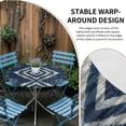 thumbnail image 2 of Navy Blue Round Tablecloth for 36-44 Inch Tables,Fitted Table Cover with Elastic Edge,Vintage Tribal Abstract Geometric Tie Dye Art Waterproof Outdoor Table Cloth Protector for Patio Garden Dinner, 2 of 9