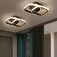 thumbnail image 3 of ADISUN LED Modern Ceiling Light Square Flush Mount Ceiling Fixture Lamp for Bedroom Living Room Warm White Light, Black, 3 of 8