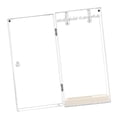 thumbnail image 1 of Caja de almacenamiento de joyas giratoria con soporte para collares de acrílico, suministros de moda con bandeja para anillos, 1 of 7