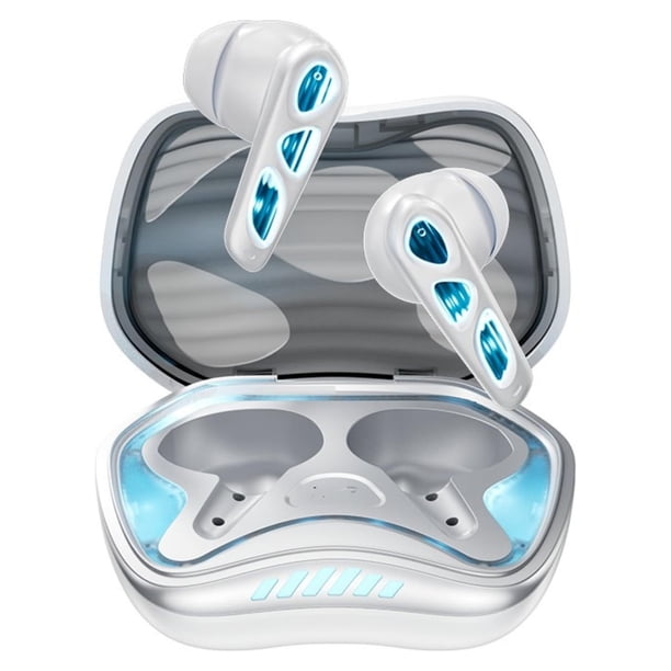 Auriculares inalámbricos para videojuegos de baja latencia para smartphone y PC, con diseño resistente al agua y estuche de carga