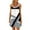 Gray, variant on Summer Fashion Mini Beach Dresses for Womens 2025 Casual Printed Round-Neck Sleeveless Loose Knee-Length Dress