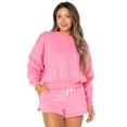 thumbnail image 4 of Celebrity Pink Women's Tie Front Fleece Shorts, Sizes XS-4X, 4 of 6