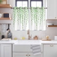 thumbnail image 2 of Green Polka Dots Kitchen Curtains Window Panels, Vintage Abstract Art Watercolor Insulated Window Treatment Curtain, Grommet Curtains for Bedroom/Living Room/Bathroom, 2 Piece 42"Wx54"L, 2 of 8