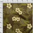 thumbnail image 3 of oneOone Cotton Silk Dark Olive Green Fabric Tropical Flower Sewing Fabric By The Yard Printed Diy Clothing Sewing Supplies 42 Inch Wide, 3 of 4