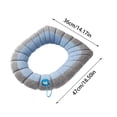 thumbnail image 3 of Birdeem Soft Elastic Toilet Seat Cover,Warm and Thickened Toilet Cushion with Removable Handle,Universal Fit for All Toilet Types Including Round and Elongated,Easy Installation & Machine Washable, 3 of 9