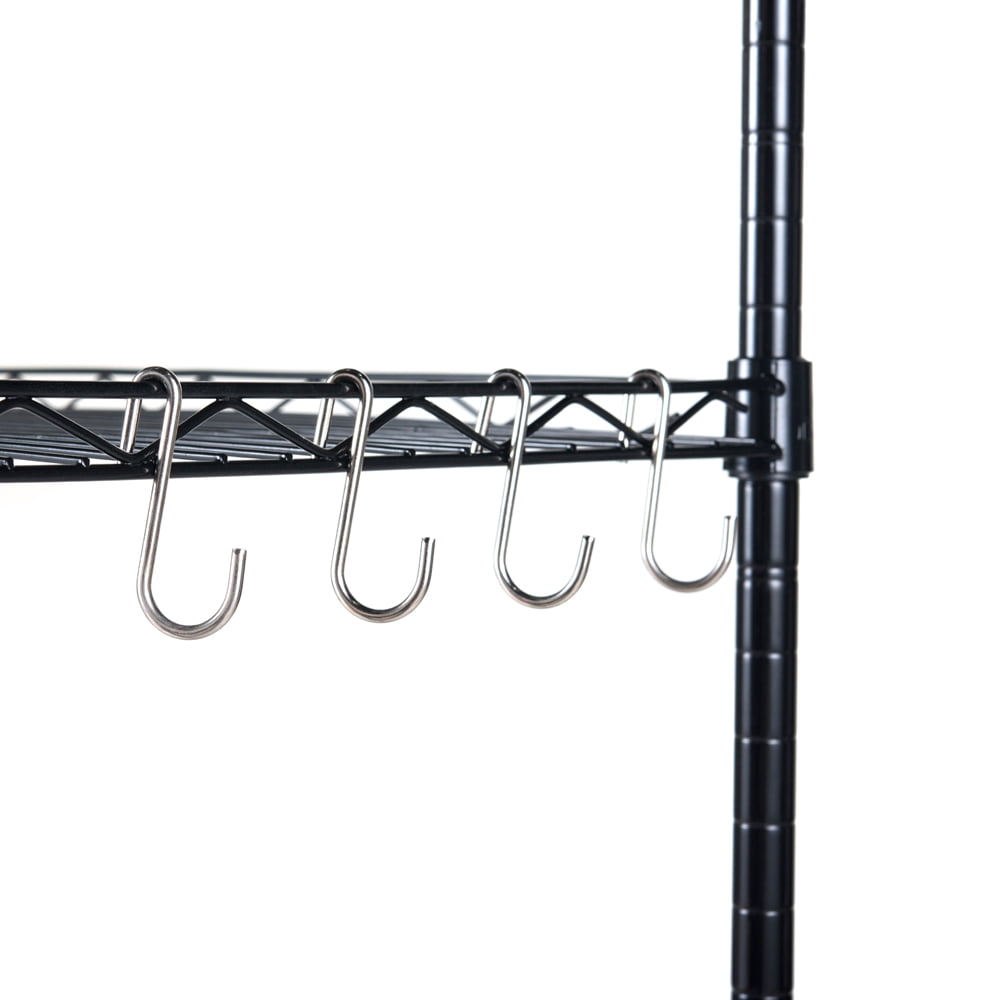 5-Tier Adjustable Metal Storage Shelving Unit, Carbon Steel Wire Shelf, Heavy Duty 200 LBS Per Shelf Organizer, Multipurpose Rack for Kitchen Garage Basement Office