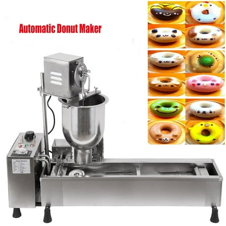 - Ridgeyard Stainless Steel Commercial Donut Maker 3KW Automatic Donut Maker 7L Donut Making Machine with 3 Sets Mold ,Wide Oil Tank