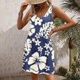 thumbnail image 6 of Njoeus Summer Dresses for Women 2024 Boho Floral Print Beach Cover Up Women Sleeveless Tank Mini Dress Casual Loose Sundress with Pockets, 6 of 7