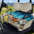 thumbnail image 3 of Yuyamidu Seaside Golf Cart Seat Covers with Pockets Starfish Shell Golf Cart Seats Towel Blanket Fit Club Car More 2 Person Seats Golf Cart Accessories, 3 of 8