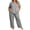 Gray, variant on Bixock Plus Size Women Pajamas Sets 2 Piece Long Sleeve Pajama Set with Drawstring Pants and Pockets Solid Color Loungewear Maternity Clothings