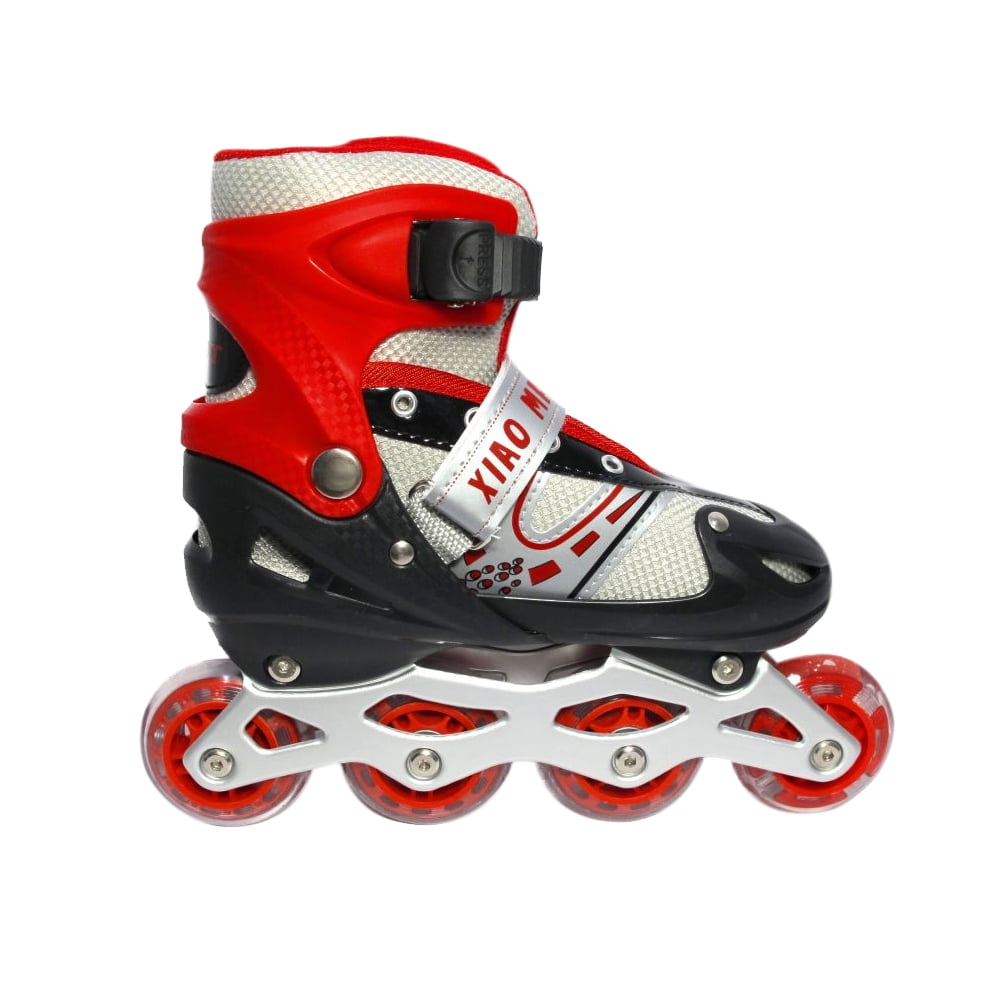Patines En Linea Para Niños Ajustables Rojo M