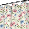thumbnail image 3 of Pioneer Flower Floral Print Pattern Shower Curtain 36"x72", Bathroom Decorative Shower Curtain Set with 12 Hooks, Waterproof Washable, 3 of 6
