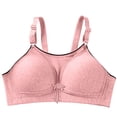 thumbnail image 3 of No Underwire Classic Bra for Women, Full Coverage Scoop Neck Underwear with Adjustable Straps, Light Support for Daily Wear | VerBelle,Pink 2XL, 3 of 9