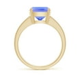 thumbnail image 2 of ANGARA Natural Cushion 2.6 ct Tanzanite Cocktail Ring with Diamonds in 14K Yellow Gold for Women (Size-10x8mm) | December Birthstone, Anniversary, Jewelry Gift for Women | Natural Tanzanite Ring, 2 of 8