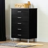 South Shore Cosmos 5-Drawer Chest, Charcoal and Black Onyx
