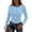 Light Blue #15, variant on WULMLEO Long Sleeve Shirts for Women Crew Neck Fitted Tight Casual T Shirts Comfy Lightweight Workout Tees Y2K Clothes Dark Gray L