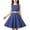 Dark Blue, variant on 1950s Vintage Dresses for Girls Sleeveless Summer A Line Flared 50's Girls Dress Girl's Cute Polka Dot Dress Size 4-8