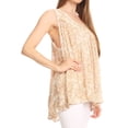 thumbnail image 4 of Sakkas Bohemian Summer Sleeveless Blouse - Sand - One Size, 4 of 5