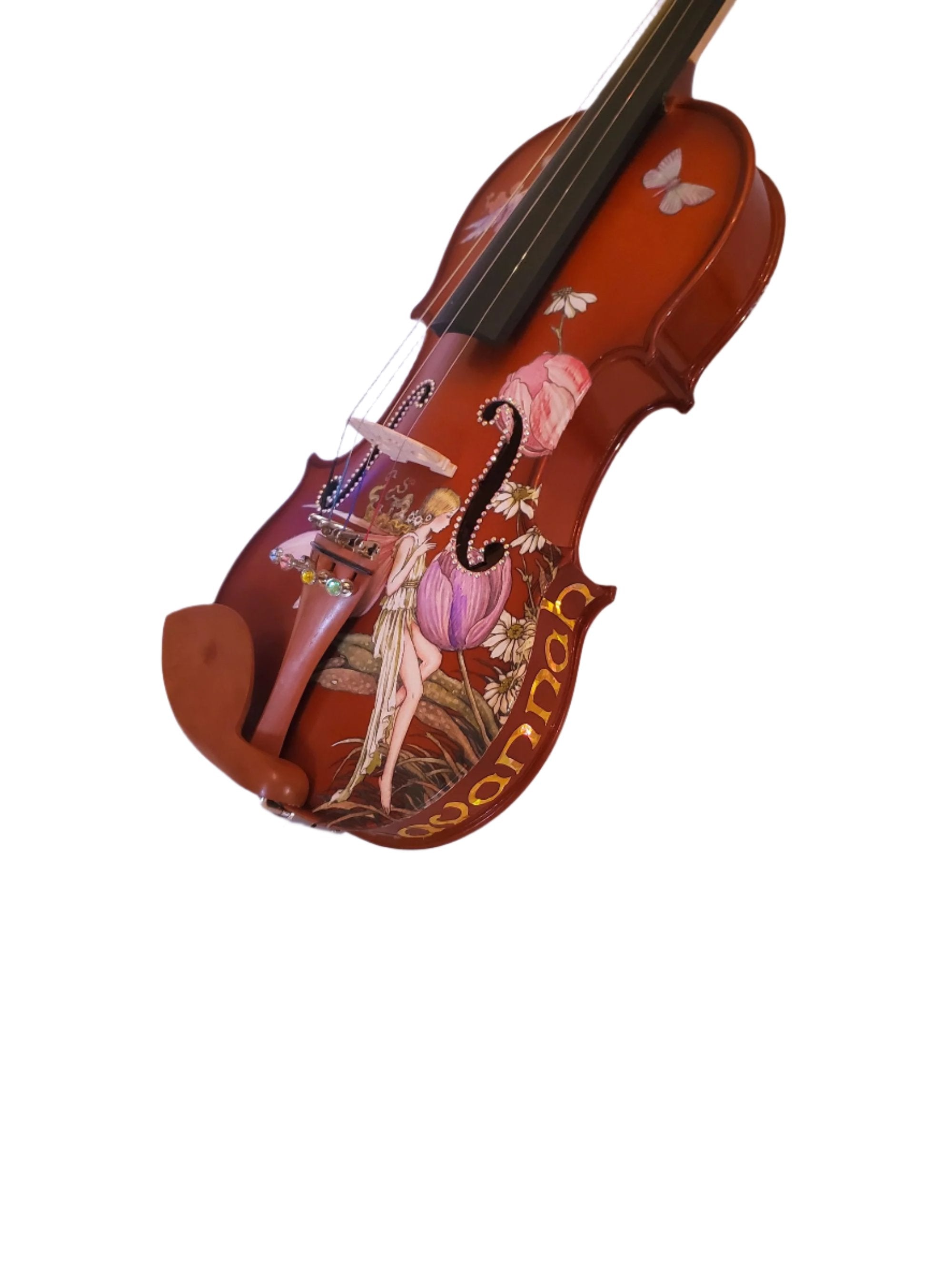 Rozanna's Violins Violin II Outfit with Pastel Crystals, Brazilwood Bow Case, and Rosin Strings