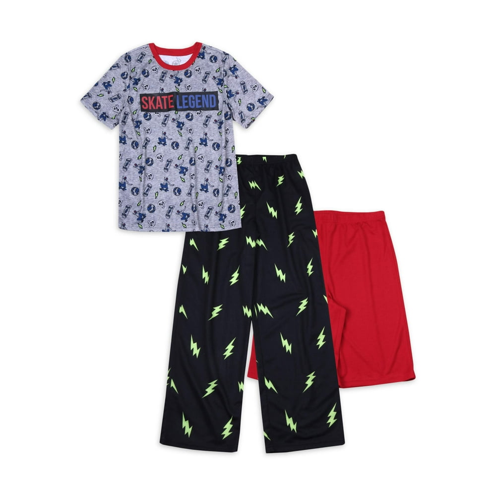 Wonder Nation - Wonder Nation Boys 3-Piece Pajama Set Sizes 4-18 ...