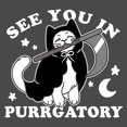 thumbnail image 2 of Men's Lost Gods Halloween See You In Purrgatory  Graphic Tee Charcoal 3X Large, 2 of 5