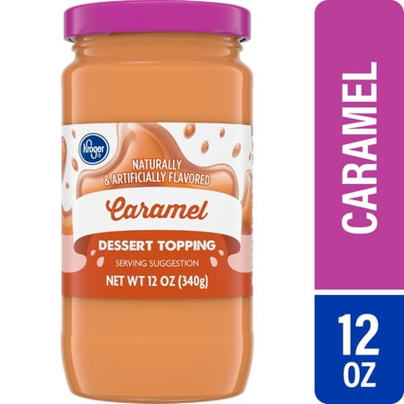 KR Caramel Dessert Topping, Sweet, Creamy, 12 oz