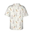 thumbnail image 3 of Goofa Retro Rabbit Hawaiian Shirt for Men, Unisex Summer Beach Casual Short Sleeve Button Down Shirts,Aloha Tropical Floral print shirt-X-Large, 3 of 9