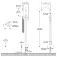 thumbnail image 2 of Delphi Single Handle Freestanding Tub Faucet - with Hand Shower, Chrome, 2 of 2
