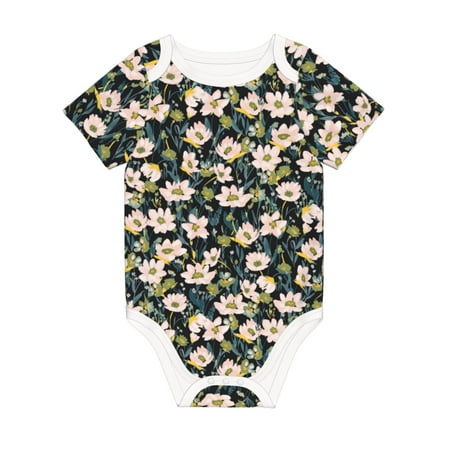 

Coaee Flowers for Soft Cotton Baby Short-Sleeve Bodysuit Baby Girls Boys Bodysuit Romper