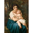 thumbnail image 3 of Hugues Merle 14x18 Black Modern Framed Museum Art Print Titled - Thoughts of the Future (1864), 3 of 5