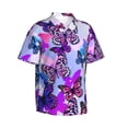 thumbnail image 2 of Bixox Men's Hawaiian Shirts Men's Flying Butterflies Print Short-Sleeve Shirt-XX-Large, 2 of 8