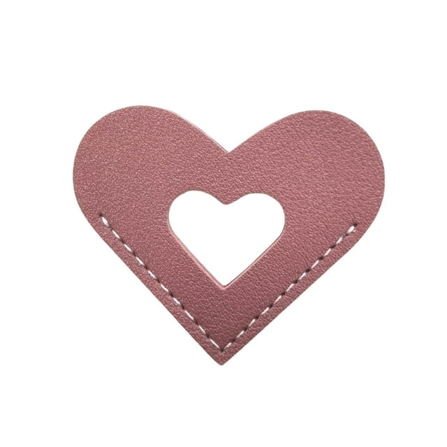 Leather Heart Bookmark Corner Leather Bookmark Personalized Hand Reading Bookmark with Velvet Bag Bookworm Booklover Gift Heart Gift Bag