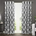 thumbnail image 4 of Exclusive Home Medallion Room Darkening Blackout Grommet Top Curtain Panel Pair, 52"x84", Black Pearl, 4 of 4