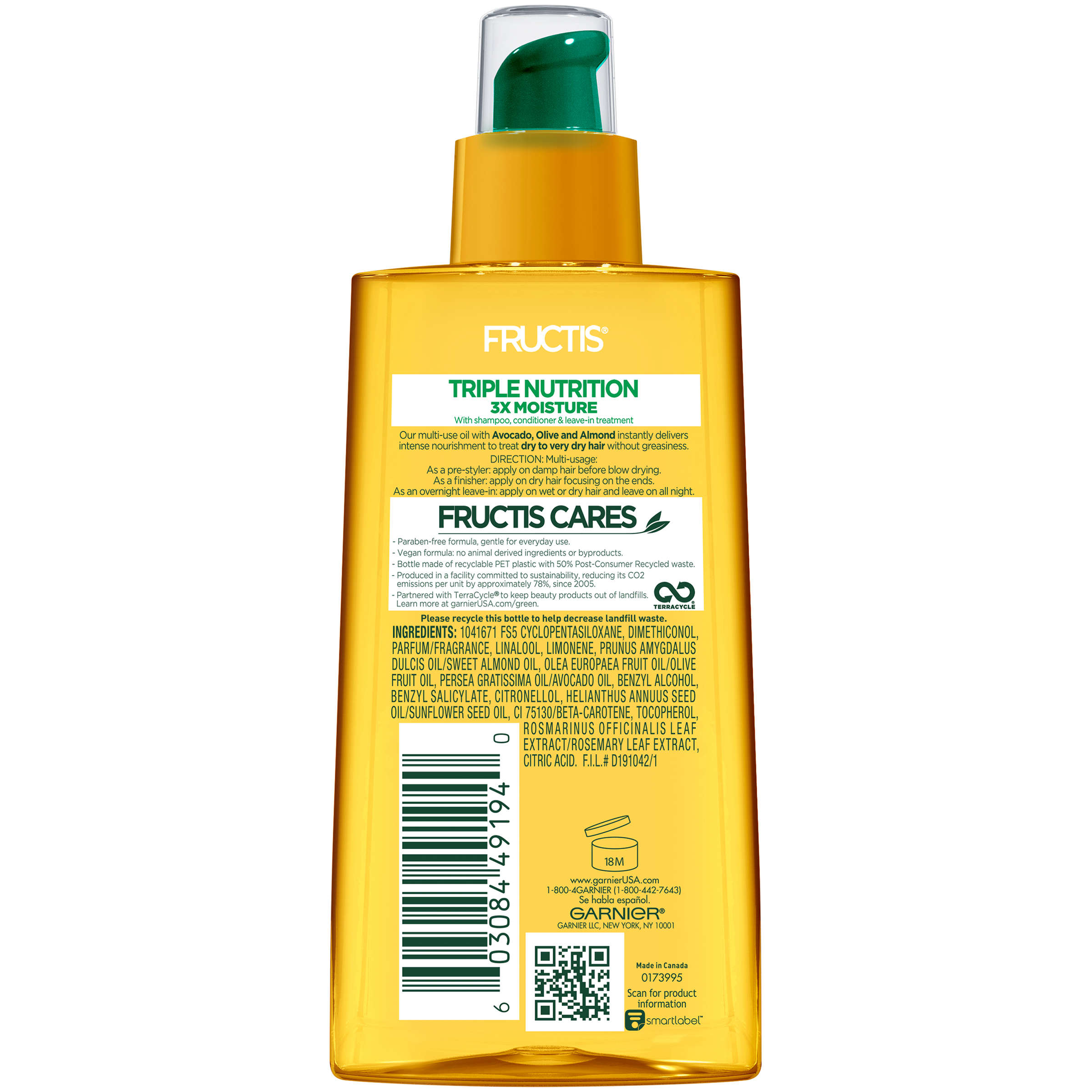 Garnier Fructis Marvelous Oil Hair Elixir 5 Fl Oz Walmart Com