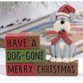 thumbnail image 4 of Blossom Bucket Figurine en Résine Chien Schnauzer Gris Joyeux Noël, 4 of 4