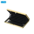 thumbnail image 3 of Uxcell RFID Credit Card Holder Metal Wallet Stainless Steel Business Card Holder for Women Men Gold Tone, 3 of 6