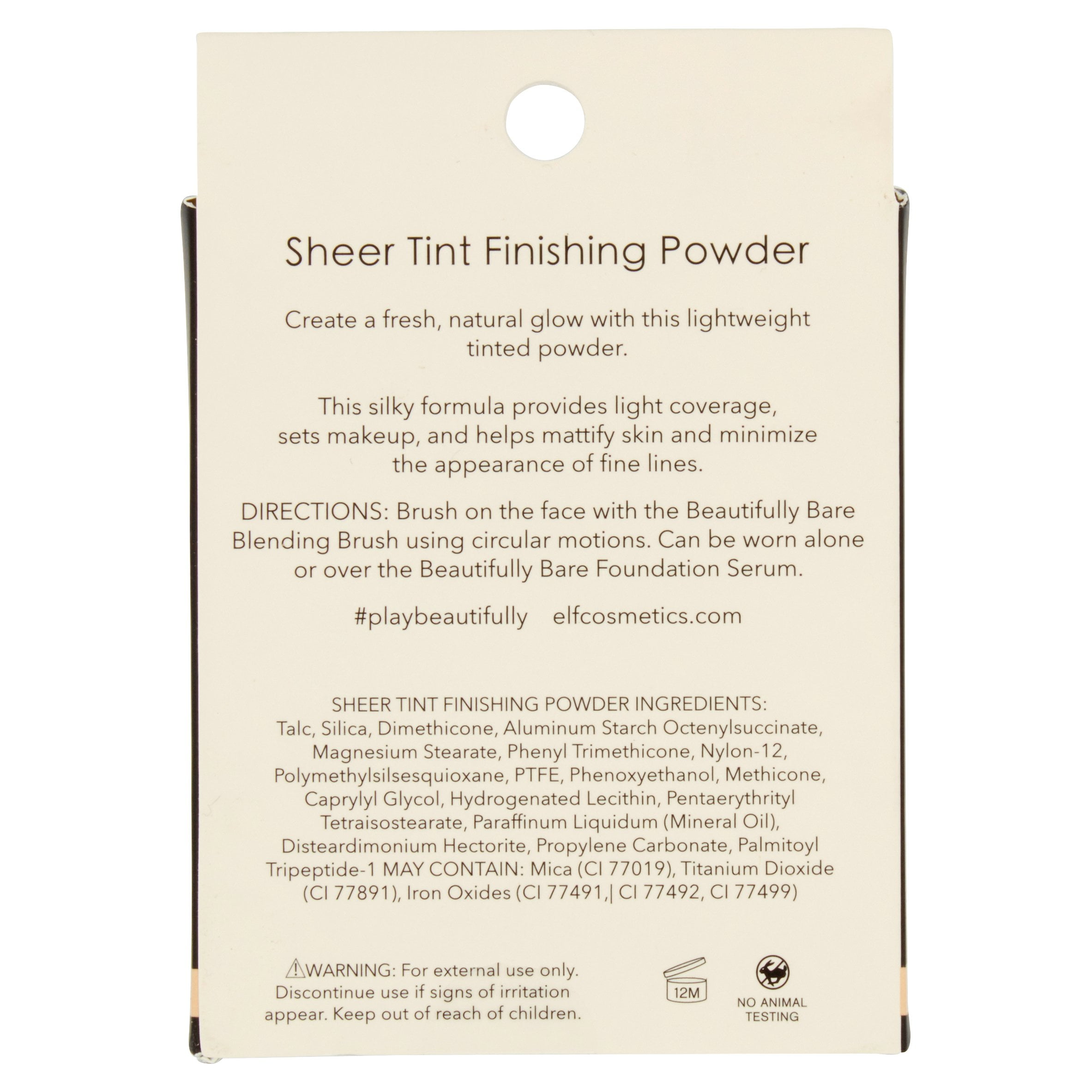 e.l.f. Cosmetics Beautifully Bare Sheer Tint Finishing Powder, Light/Medium