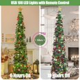 thumbnail image 3 of Árbol de Navidad HMASYO de 6 pies con 100 luces LED y control remoto verde, 3 of 9