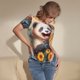 thumbnail image 3 of Balery Elegant Cute Panda Sunflower Body de cuello redondo de manga corta para mujer Tops de manga corta Tops básicos-X-Large, 3 of 7