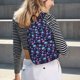 thumbnail image 5 of Balery purple Skull flower Mochila Clásica Impresa Básica para Viaje, Mochila Escolar Resistente al Agua, Mochila de Lona con Correas Ajustables-Small, 5 of 5