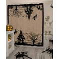 thumbnail image 4 of Halloween Shower Curtain Set ，Waterproof Fabric Shower Curtains Dead Tree Castle Witch Black Cat Spooky Witch Pumpkin Shower Curtains for Bathroom,Bathroom Decor 72"x72", 4 of 6