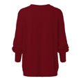 thumbnail image 3 of Cable Knit Womens Sweater Oversized Long Sleeve Crewneck Casual Comfortable Polyester Top All Season, 3 of 9