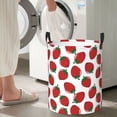 thumbnail image 6 of Uemuo Hand Drawn Strawberry Pattern Circular Laundry Hamper Basket with handles,Collapsible laundry basket,Large capacity laundry hamper,Laundry Organizer-Small, 6 of 8
