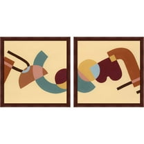 Great Art Now Sunset Tumble by Grace Popp, 2 Piece Framed Art Set Each 13"W x 13"H